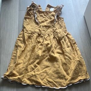Carter's mustard Ruched Ruffled Sundress size 4